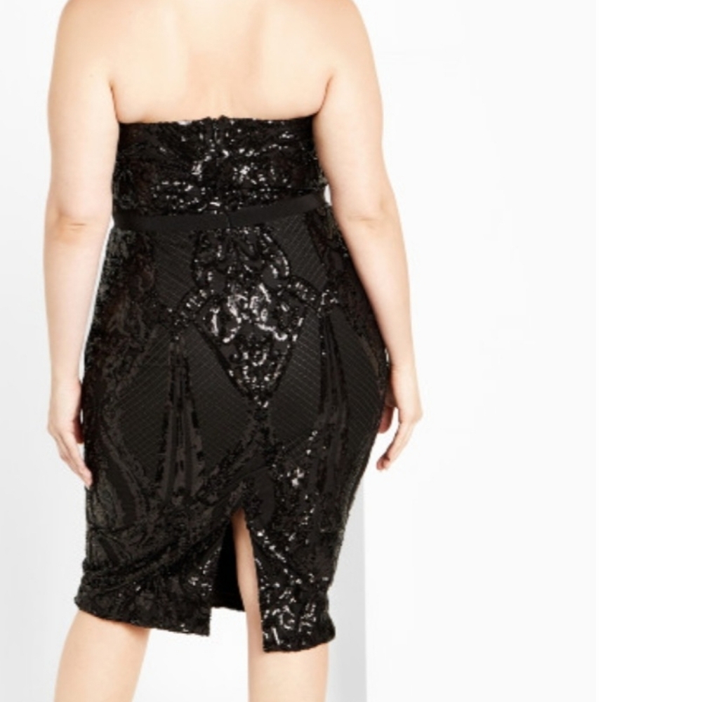 Sequin Black Dress. Stunner! - Picture 3 of 9